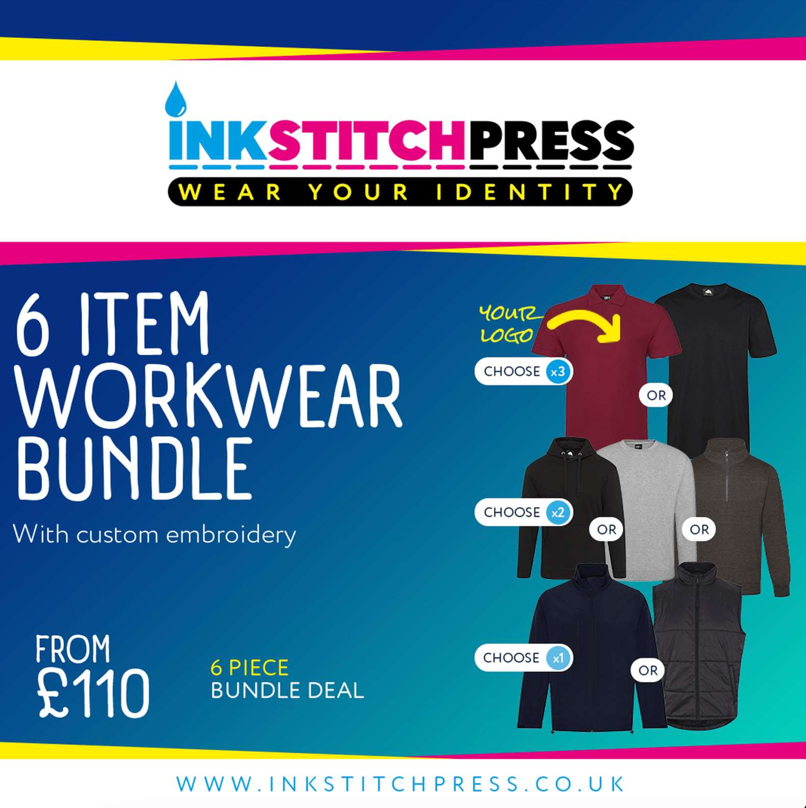 6 Item Workwear Bundle - Ink Stitch Press