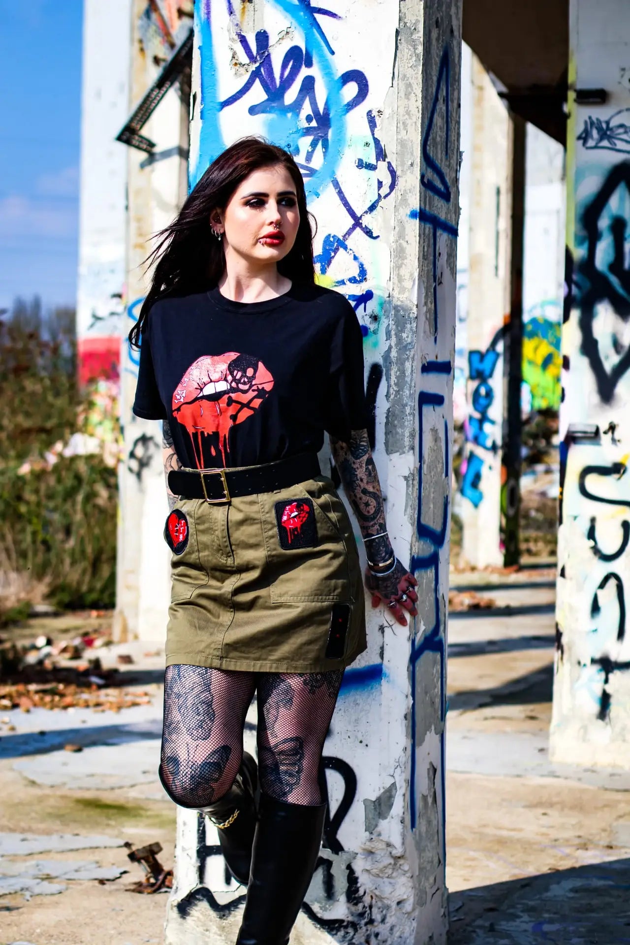 Model wearing a To The Bone T-Shirt