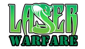 Laser Warfare logo, representing an exciting outdoor laser tag experience for groups, parties, and events in the UK.