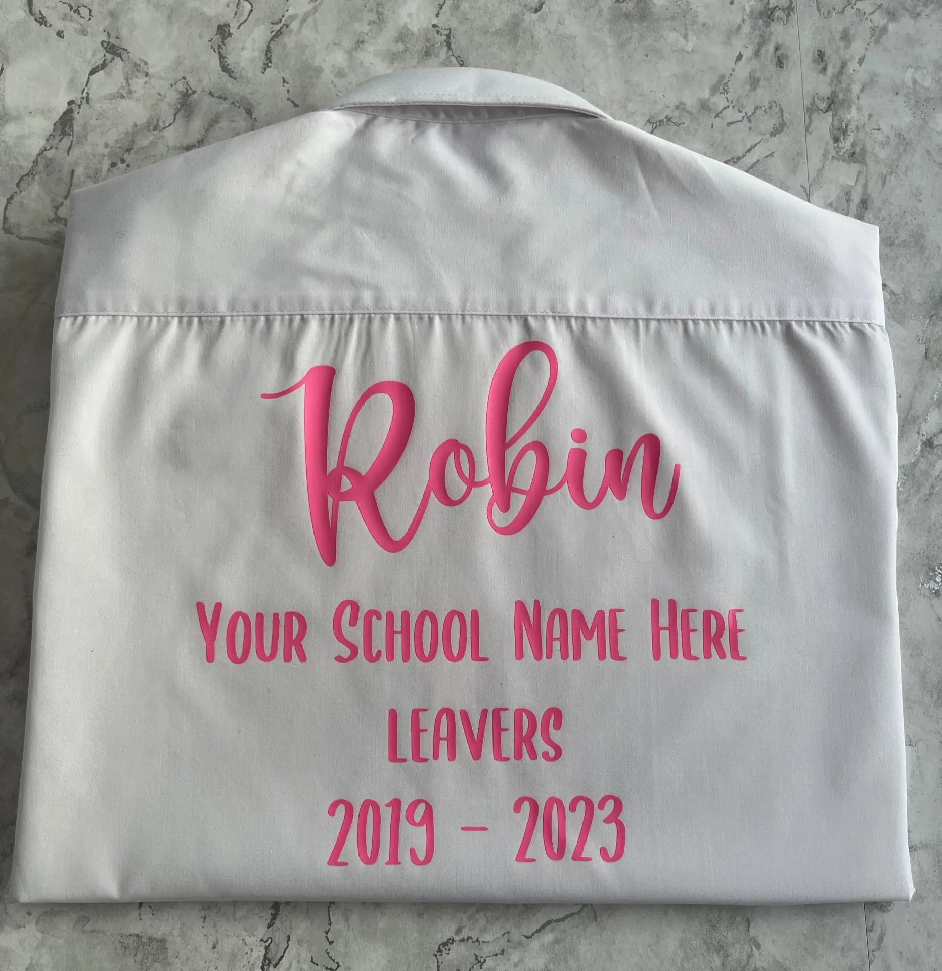 Personalised School Leavers Shirt - Ink Stitch Press