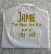 Personalised School Leavers Shirt - Ink Stitch Press