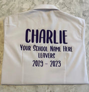 Personalised School Leavers Shirt - Ink Stitch Press