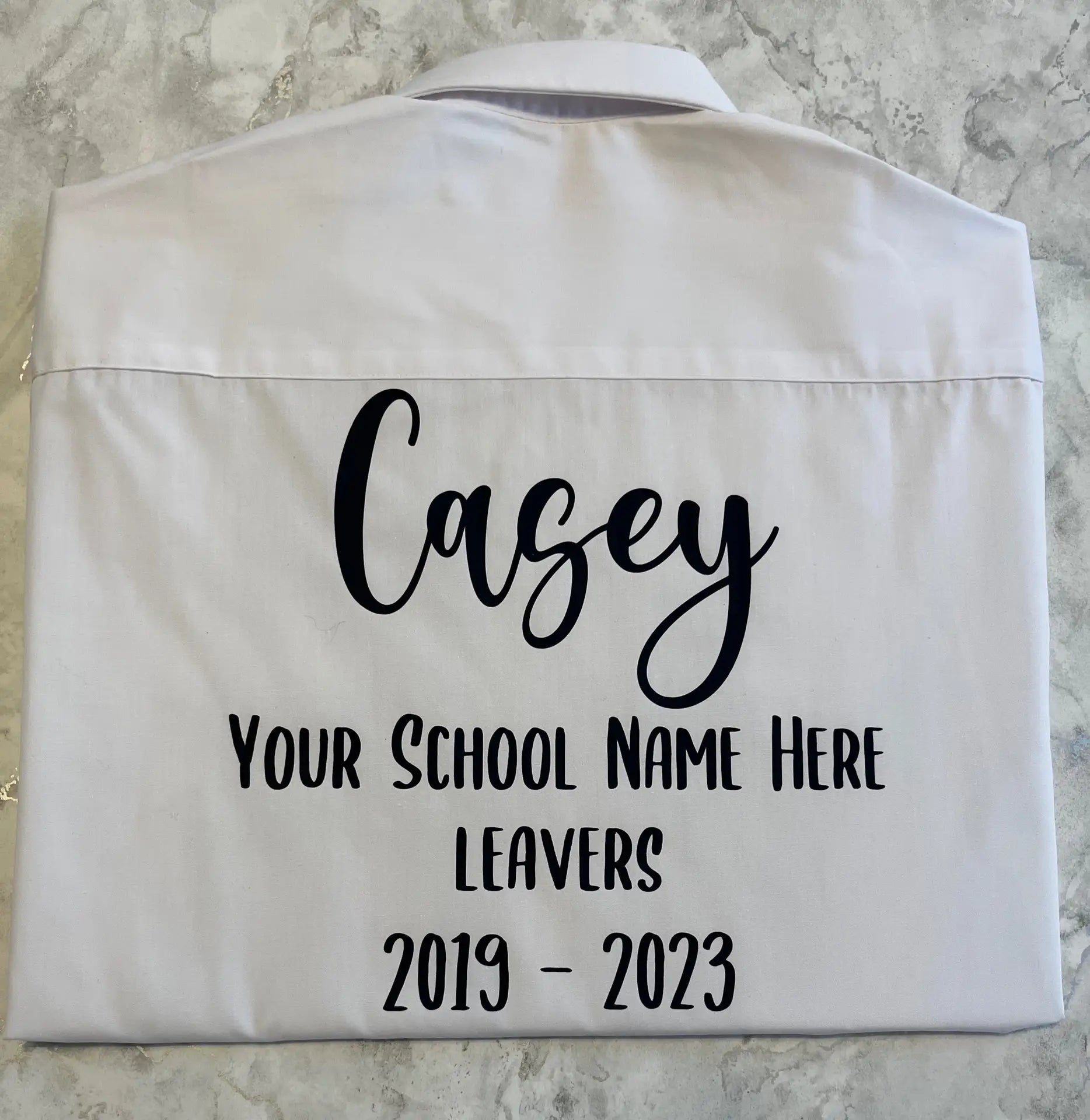 Personalised School Leavers Shirt - Ink Stitch Press