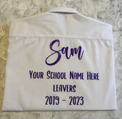 Personalised School Leavers Shirt - Ink Stitch Press