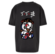 TTB - Bowie Bear - Ladies Oversized Acid T-Shirt - Ink Stitch Press