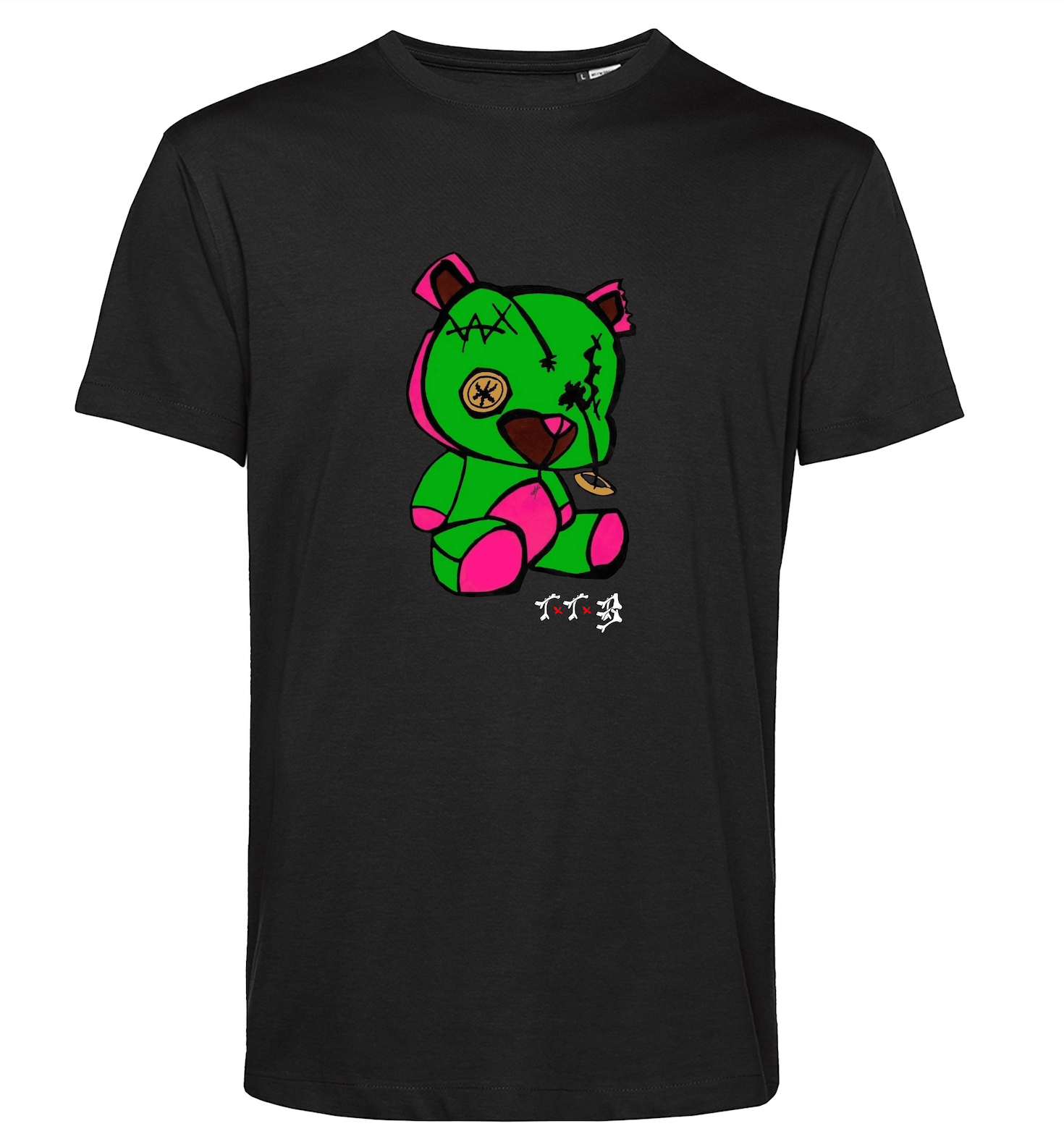 TTB - Green Bear - Adult Basics T-Shirt - Ink Stitch Press