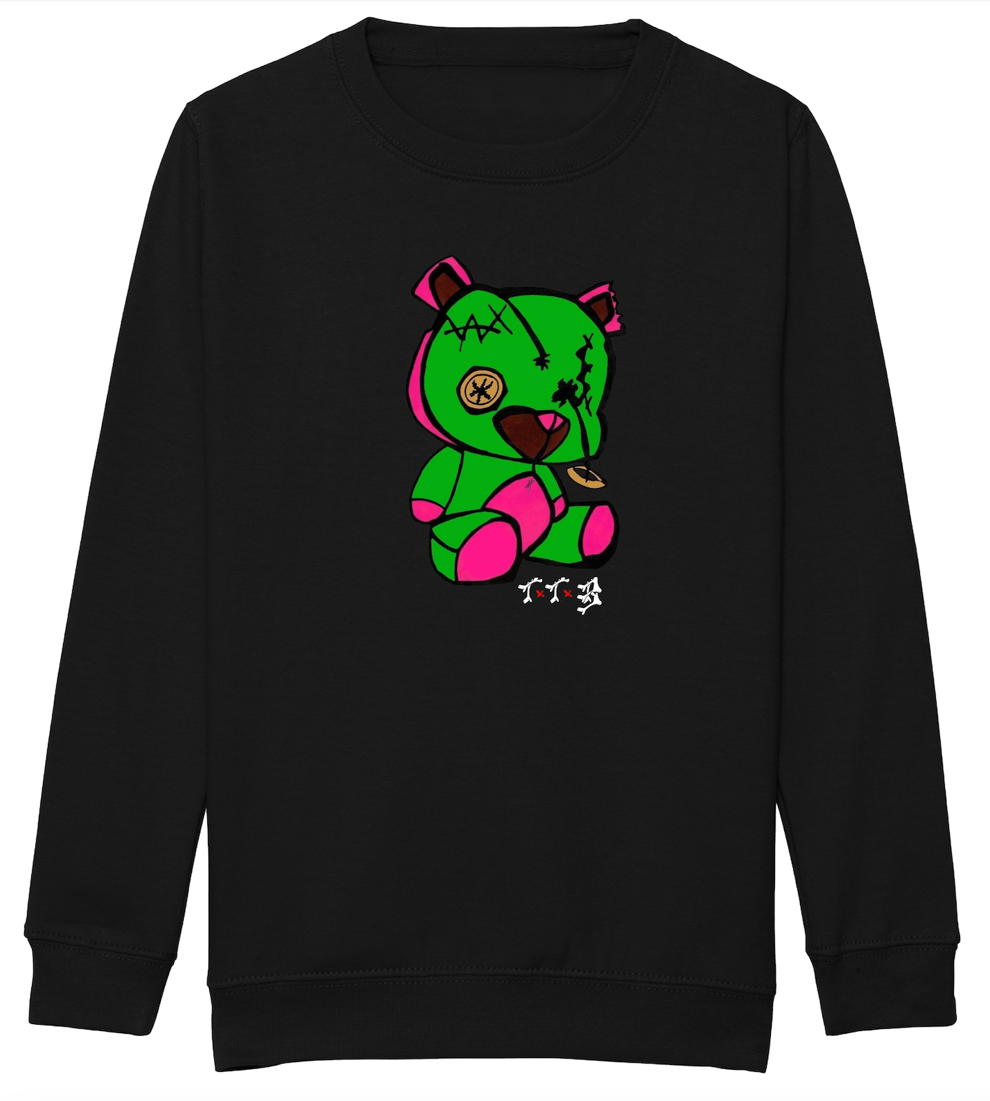 TTB - Green Bear - Kids Basics Sweatshirt - Ink Stitch Press