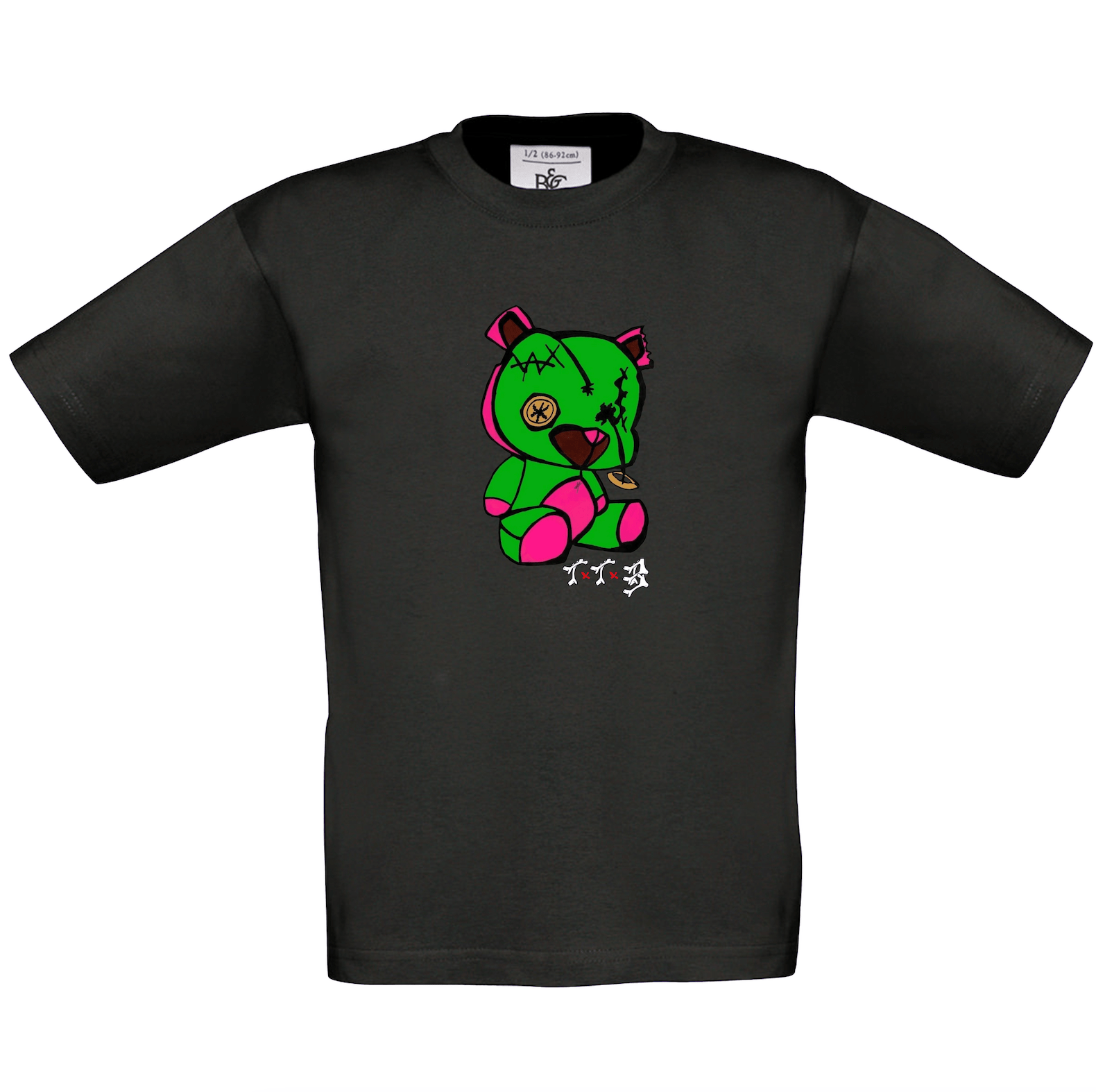 TTB - Green Bear - Kids Basics T-Shirt - Ink Stitch Press