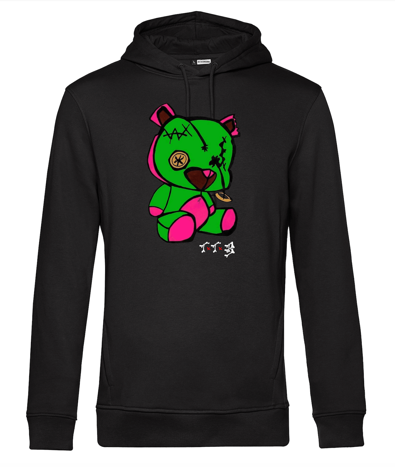 TTB - Green Bear - Ladies Basics Hoodie - Ink Stitch Press