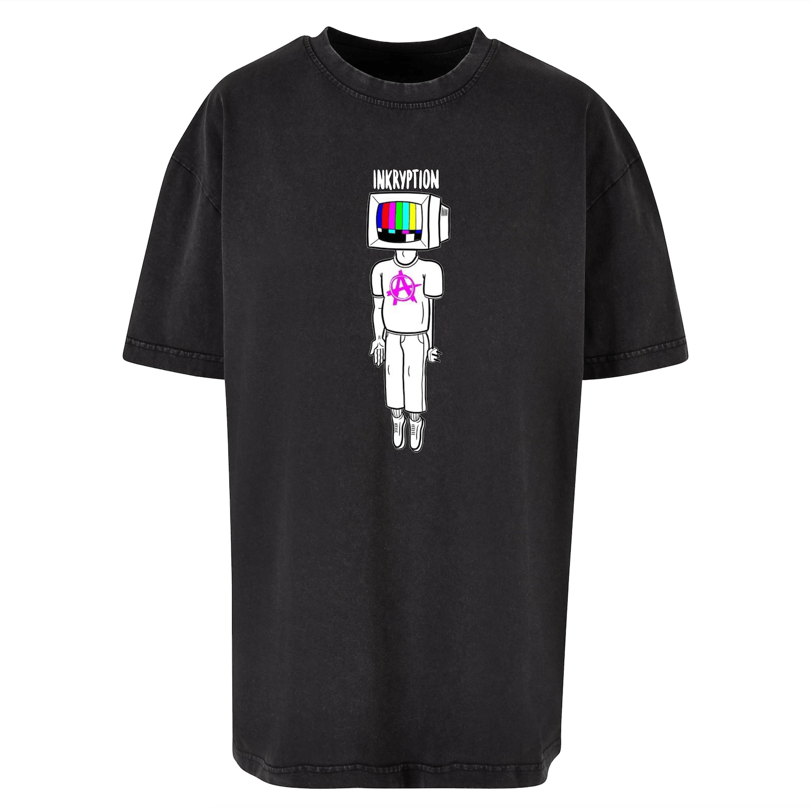 TTB - Retro Boy - Ladies Oversized Acid T-Shirt - Ink Stitch Press