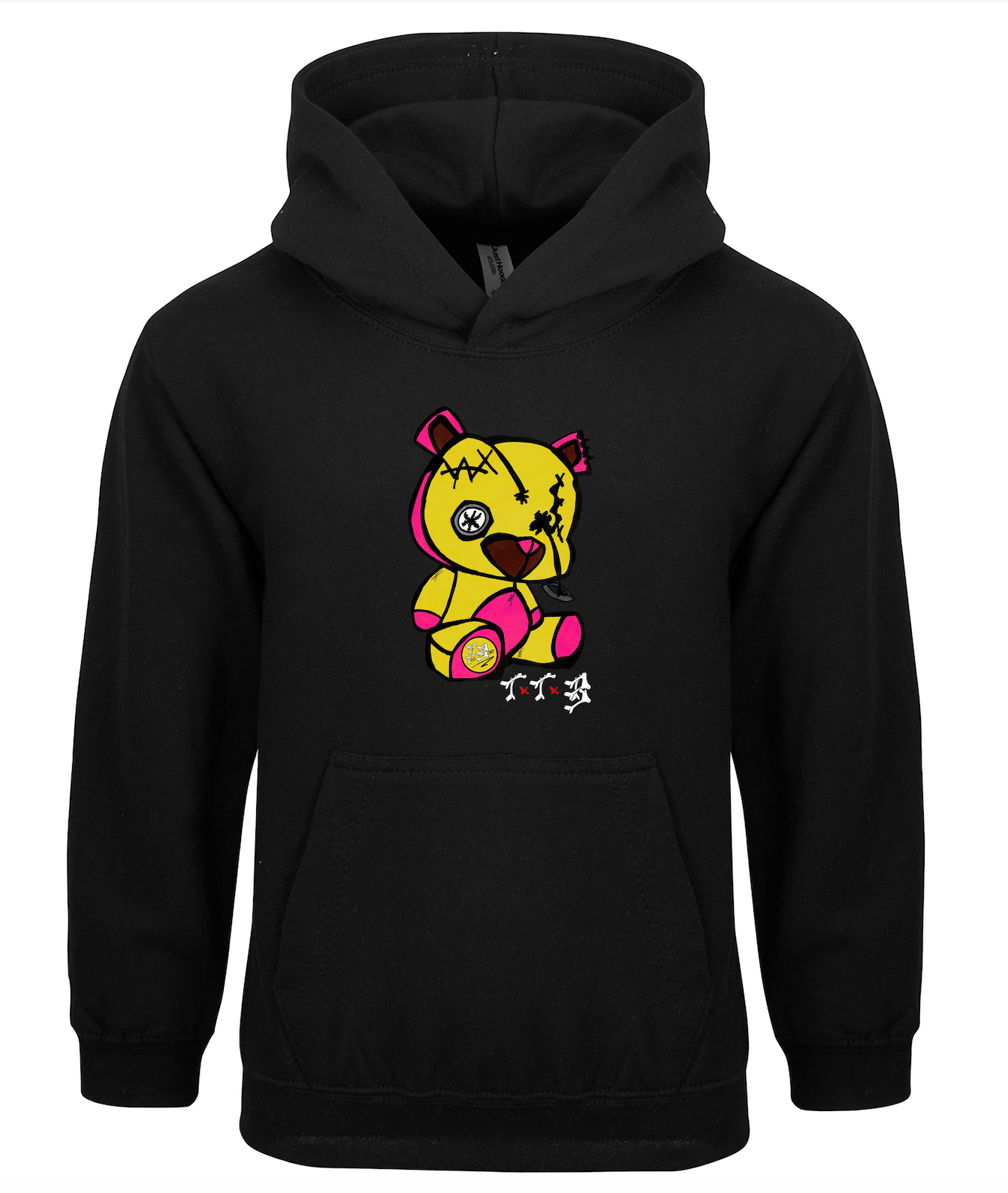 TTB - Yellow Bear - Kids Basics Hoodie - Ink Stitch Press