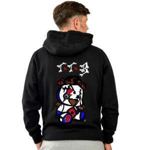 Bear Design Hoodie Pop Icon Hoodie Bowie Inspired Apparel Bear Graphic Hoodie Artist Themed Hoodies Cultural Icon Hoodie Celebrity Inspired Hoodie